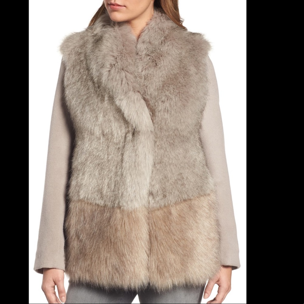 Elie Tahari faux fur jacket